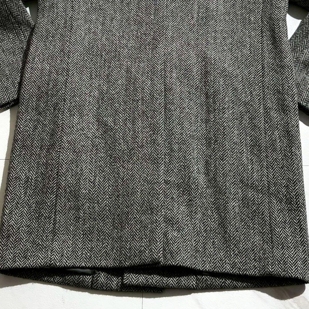 【極美品/LLサイズ】Harris Tweed ハリスツイード チェスターコート