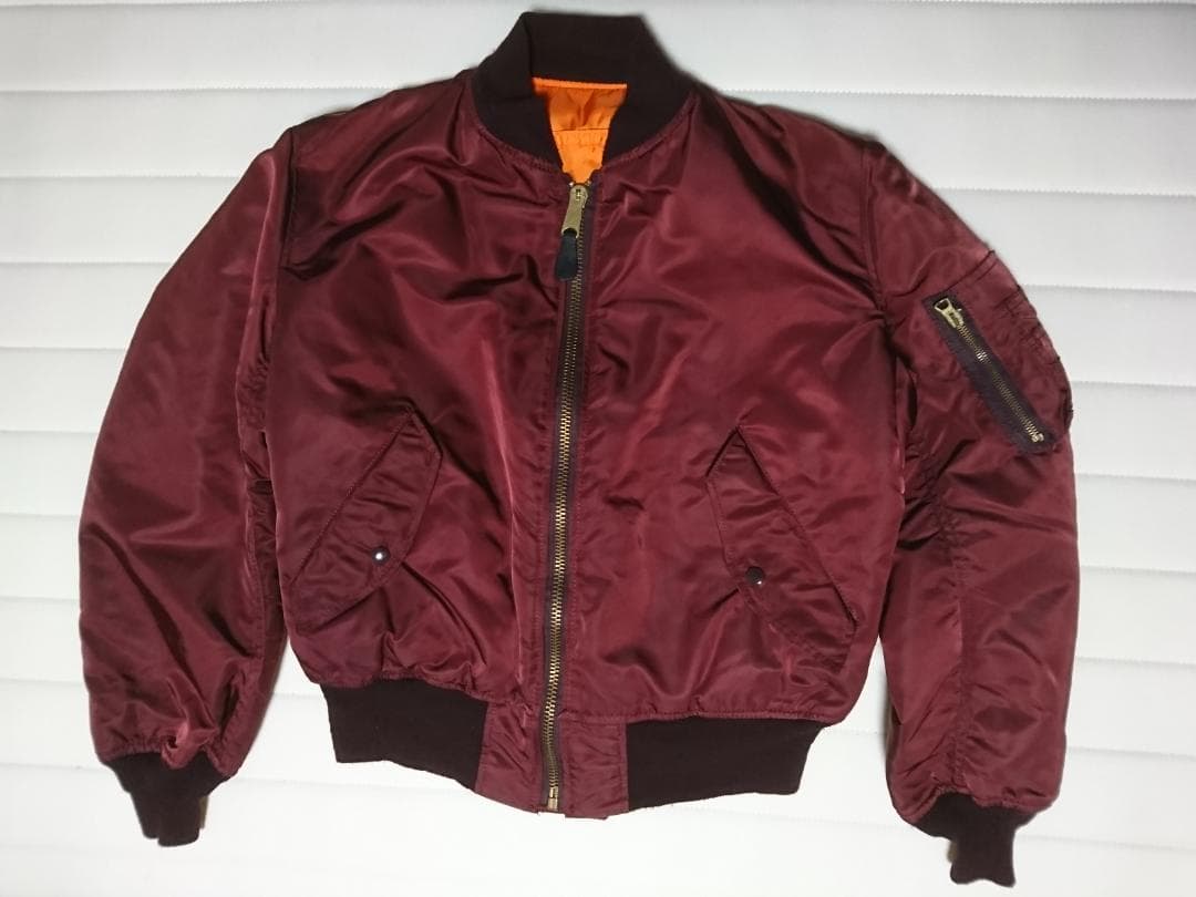 ALPHA アルファ MA-1 フライトジャケット M マルーン USA製 L108720386