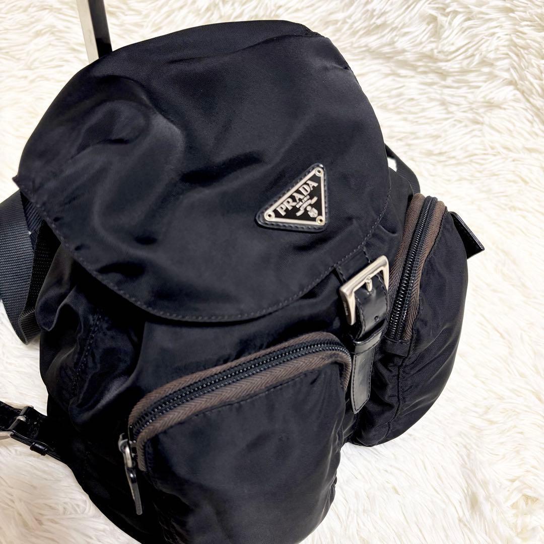 極美品　PRADA プラダ リュック バックパック 三角ロゴ　巾着 ナイロン