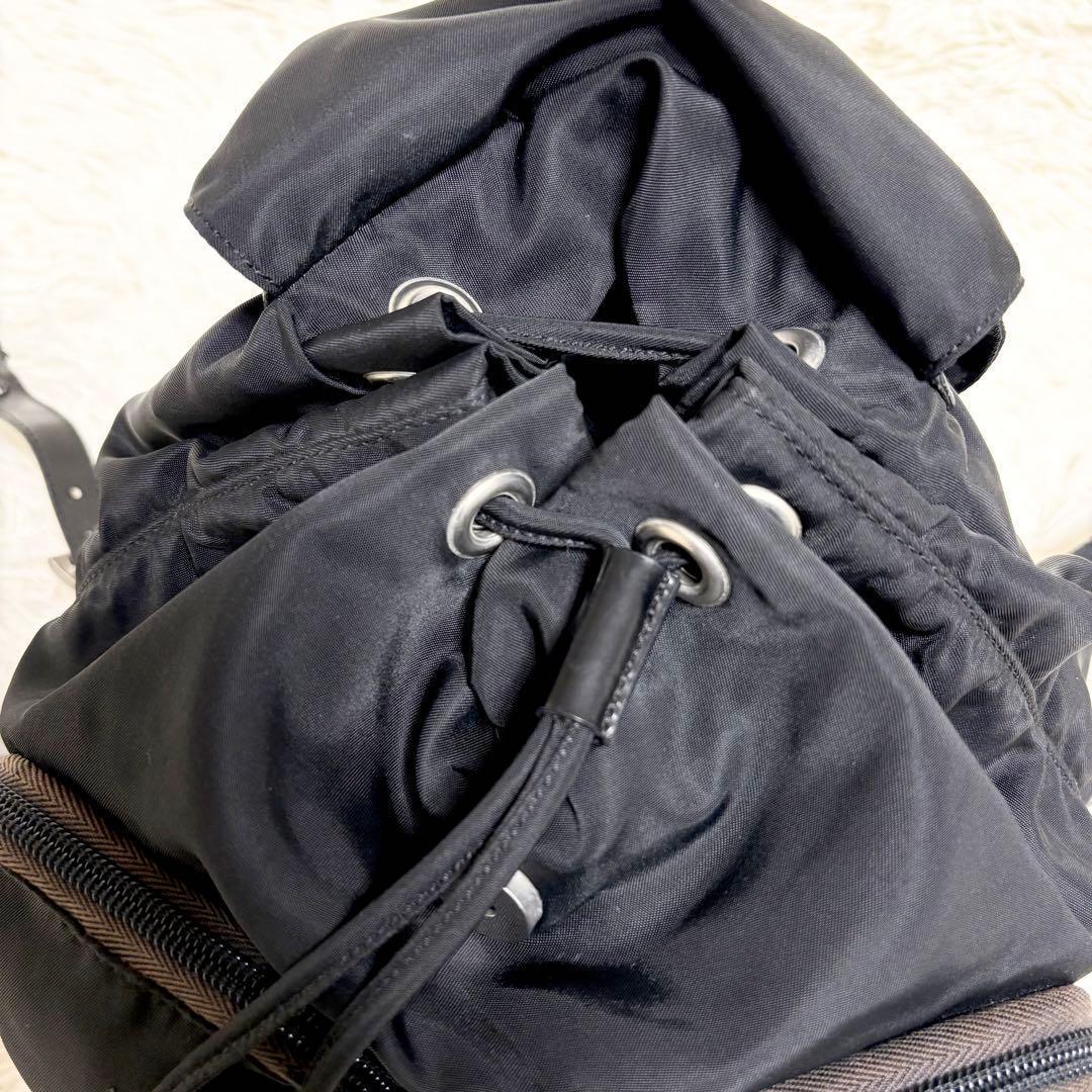 極美品　PRADA プラダ リュック バックパック 三角ロゴ　巾着 ナイロン