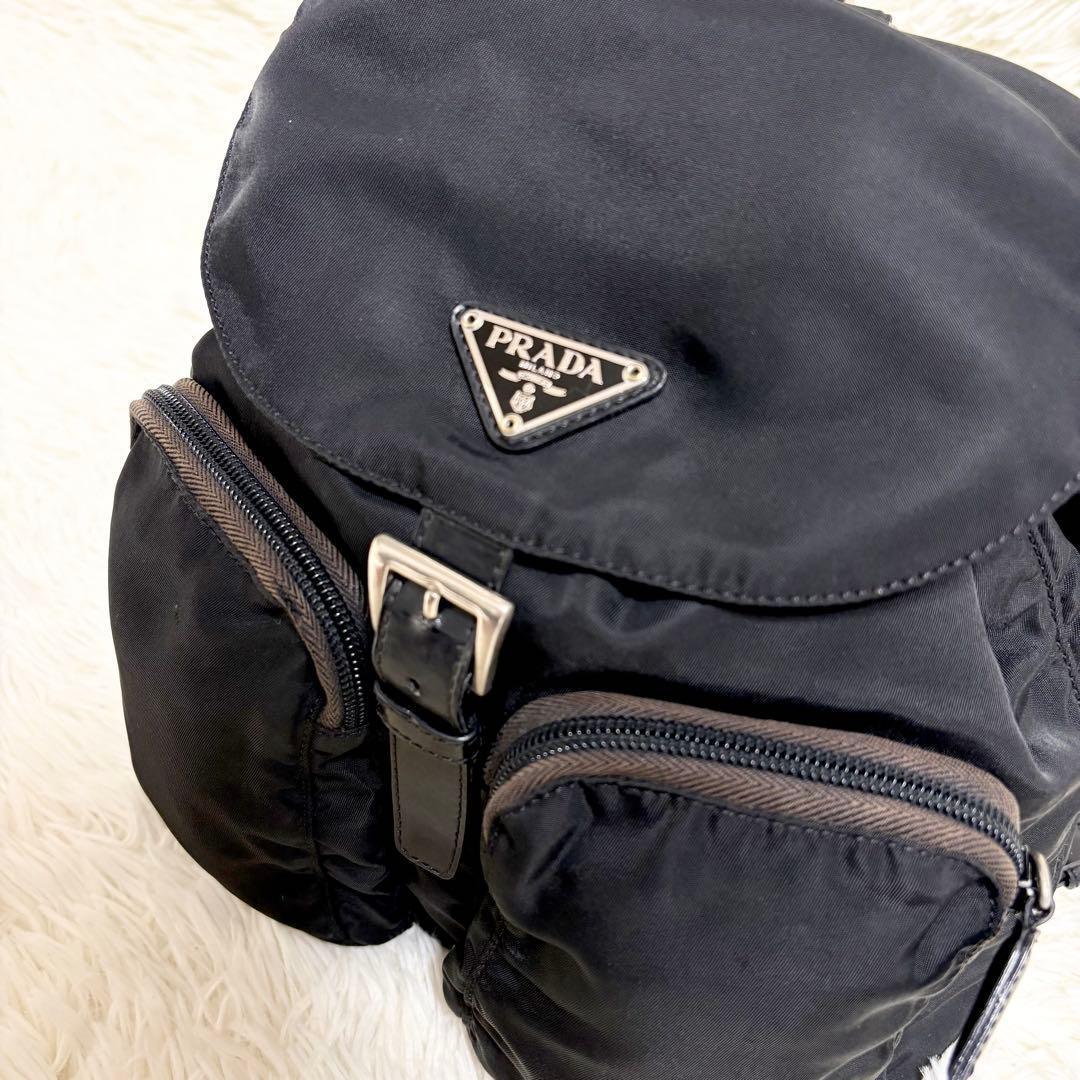 極美品　PRADA プラダ リュック バックパック 三角ロゴ　巾着 ナイロン