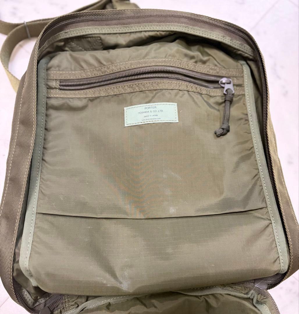 PORTER UNIT スリングショルダーバッグ　L カーキ色