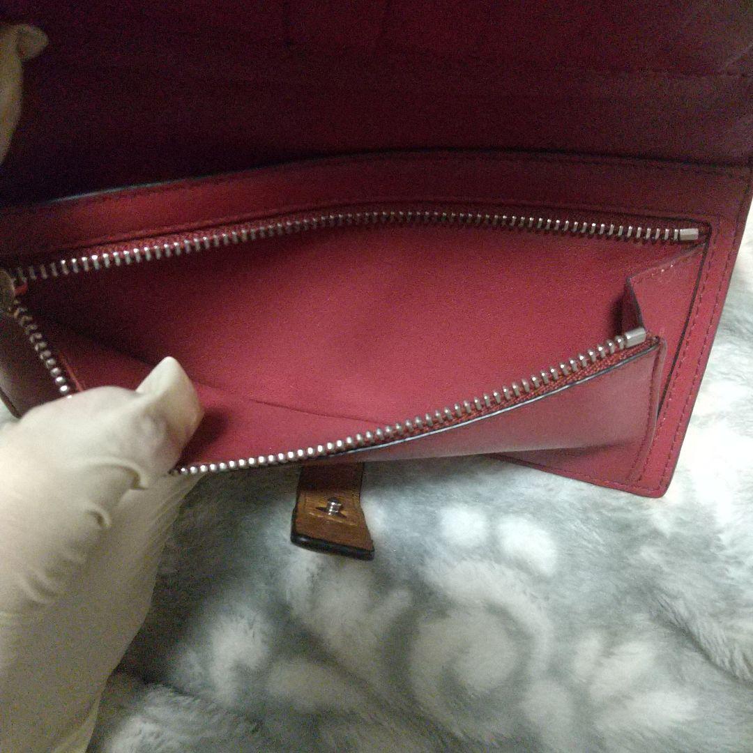 ロエベLOEWEヴァーティカルウォレット ラージ ブラウン系