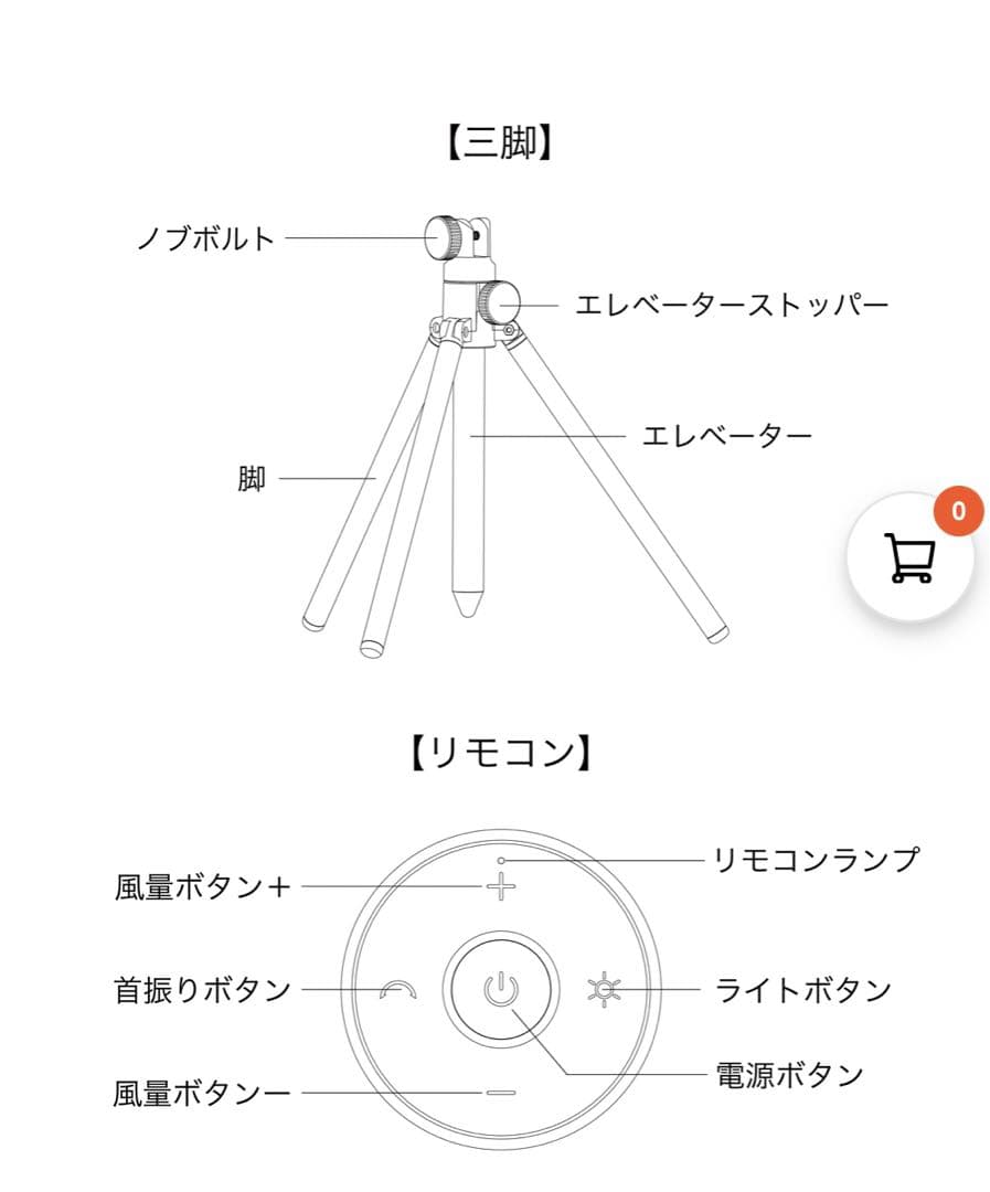 美品　LACITA ENERFAN2 ポータブルファン　ブラック