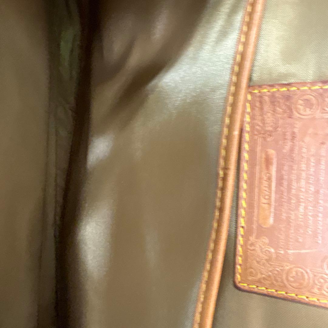 ハンティングワールド ボストンバッグ グリーン ナイロン×レザー 正規品