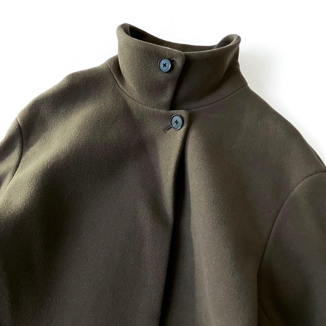 美品 ユナイテッドアローズ 定価5.7万 スタンドカラーコート ウール100%