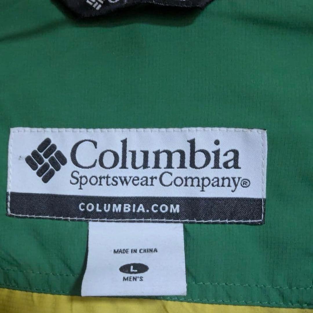 【美品商品❗️】極暖！columbia 　ダウン　グリーン イエロー L