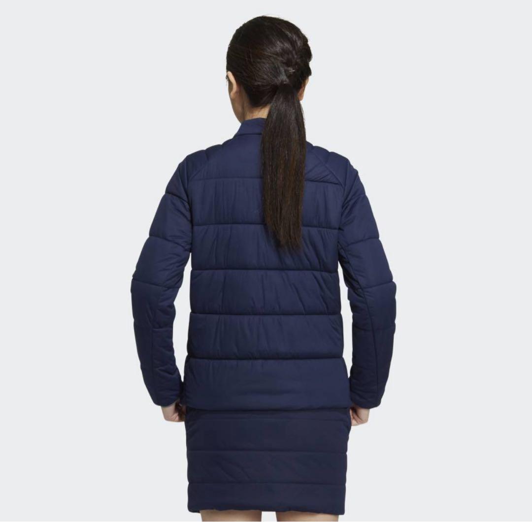 保温 中綿　ジャケット　スカート　セットアップ　秋冬　ネイビー　サイズS 新品