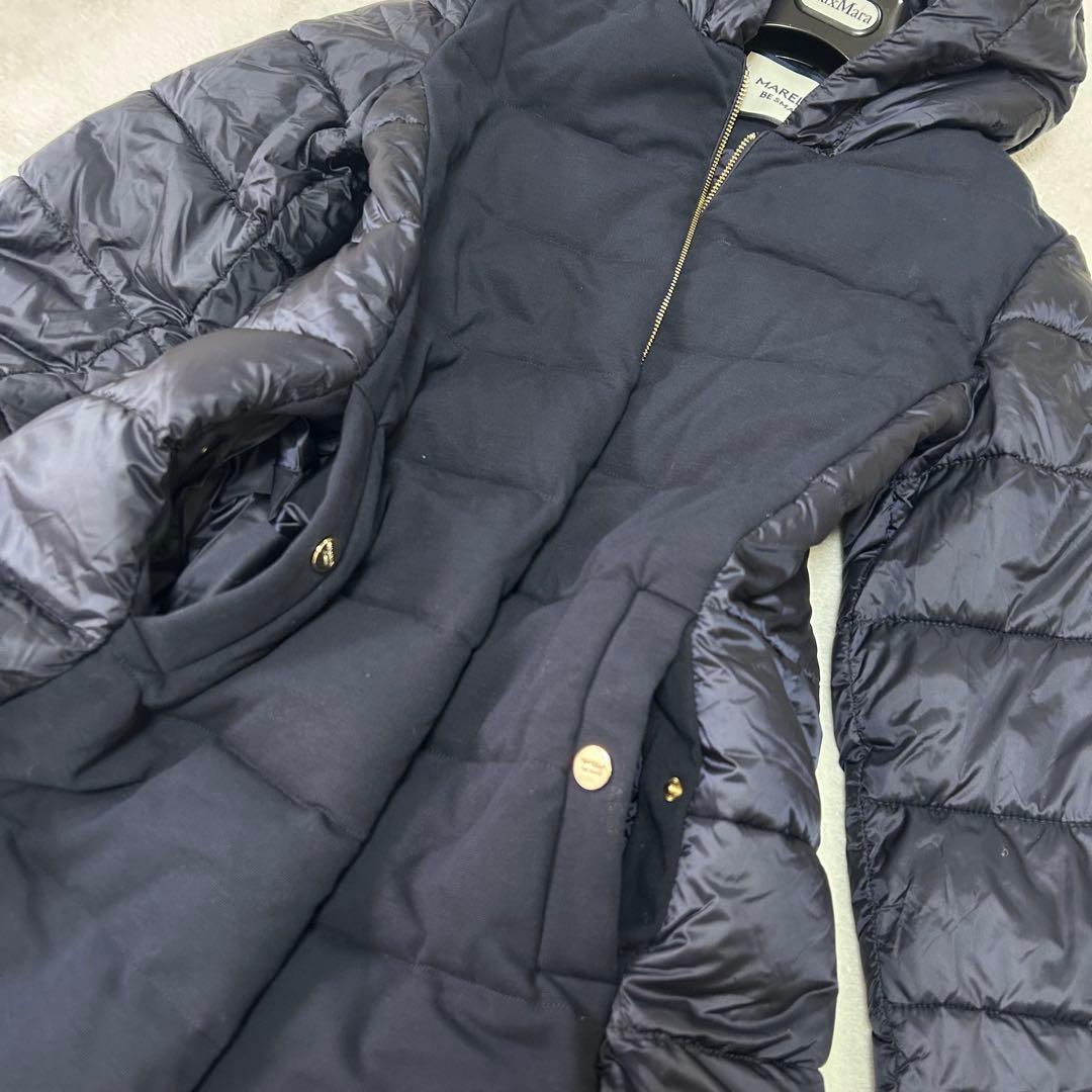 美品✨マックスマーラ✨マレーラ　切り替え フーデットコート　ダウンコート　42