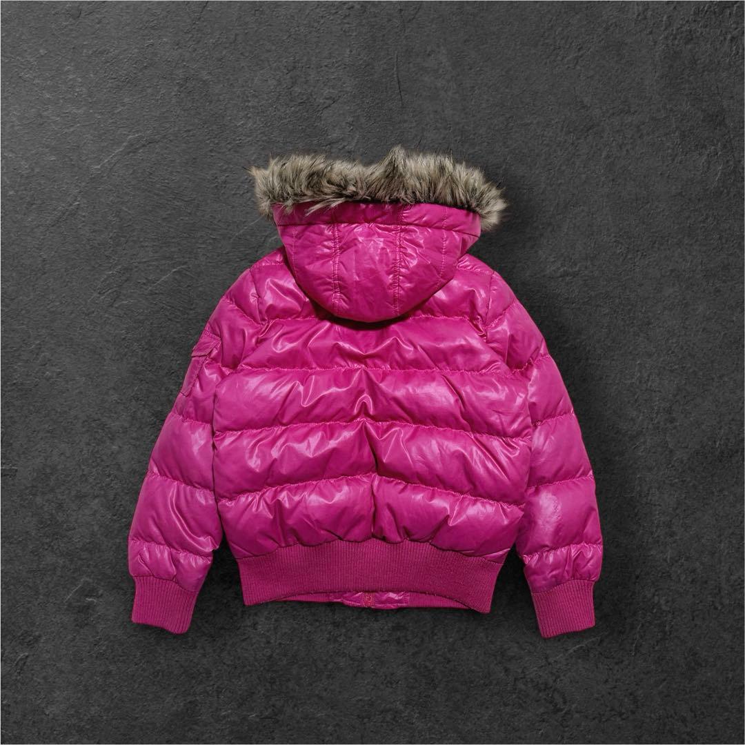 00s old UNIQLO fur down jacket ピンク 短丈 リブ - メルカリ