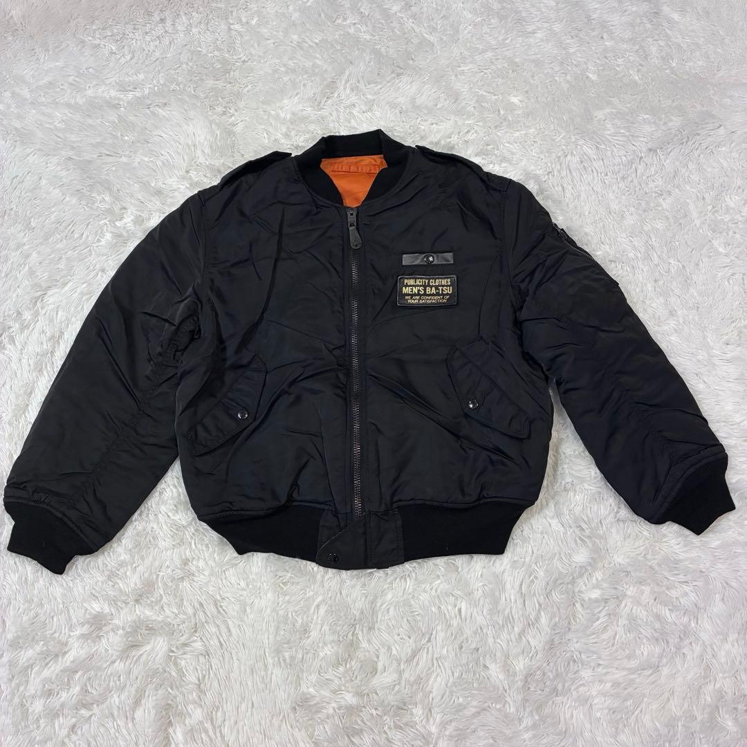 MEN'S BA-TSU MA-1フライトジャケット　ブラック　リバーシブル