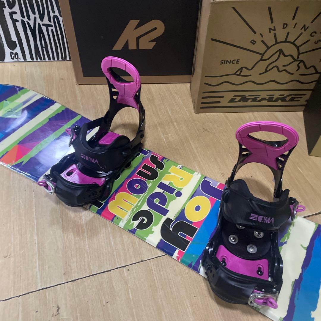 JOYRIDE×ZUMA　キッズスノーボードセット　バインディング付きセット