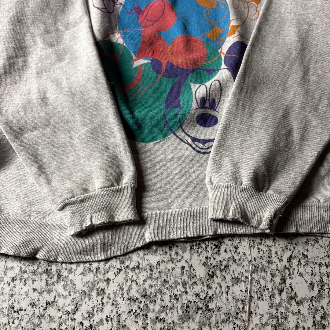 90s USA製 ディズニー　ミッキーマウス　ダメージ　ボロ襤褸　スウェット