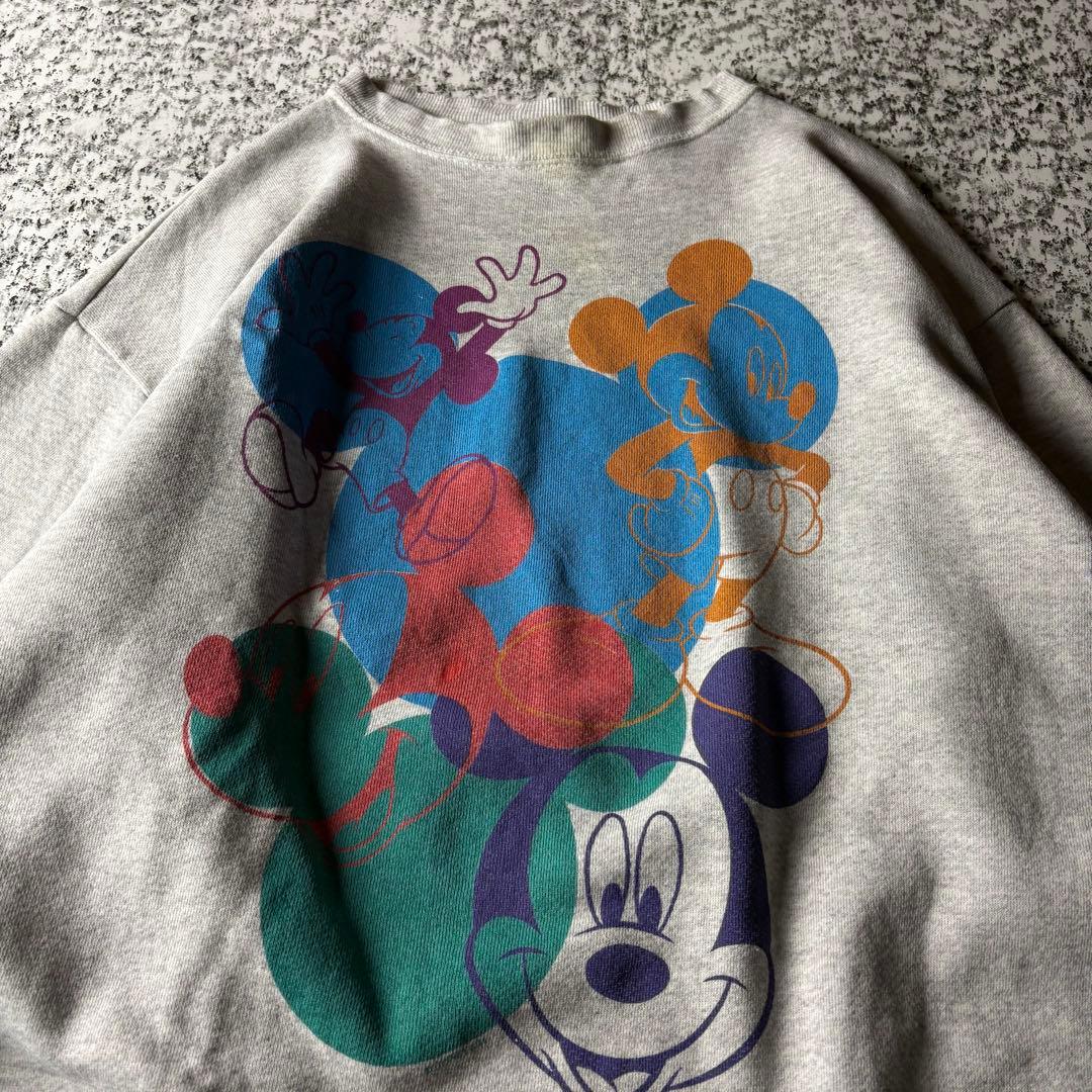90s USA製 ディズニー　ミッキーマウス　ダメージ　ボロ襤褸　スウェット