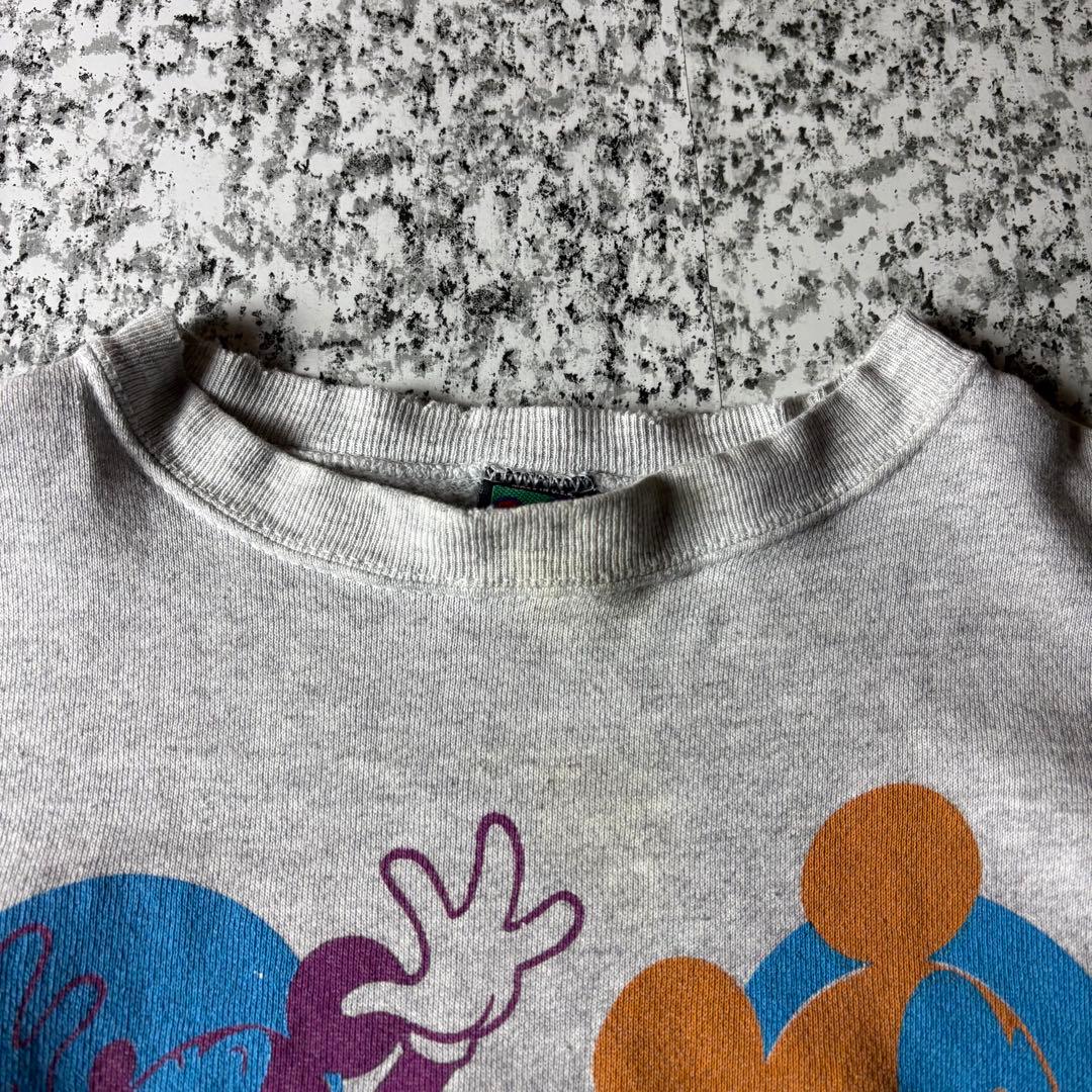 90s USA製 ディズニー　ミッキーマウス　ダメージ　ボロ襤褸　スウェット