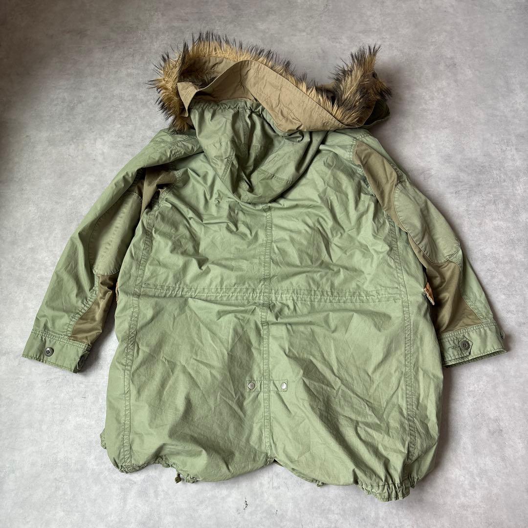 ☆ ツモリチサト 中綿 ライナー付 ファー付 パッチワーク 異素材