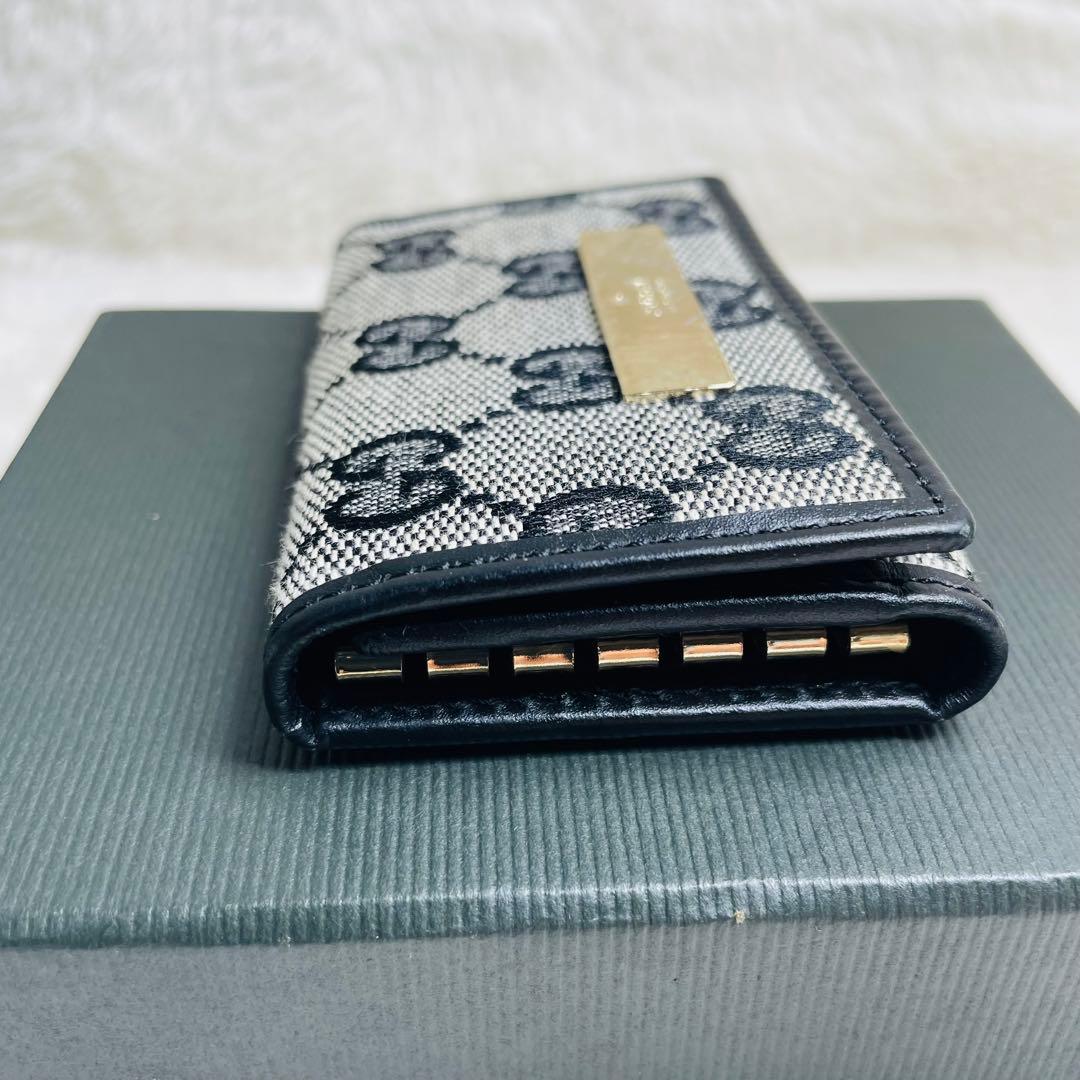 ✨新品未使用✨　希少　GUCCI キーケース　GGライン　キャンバス　6連