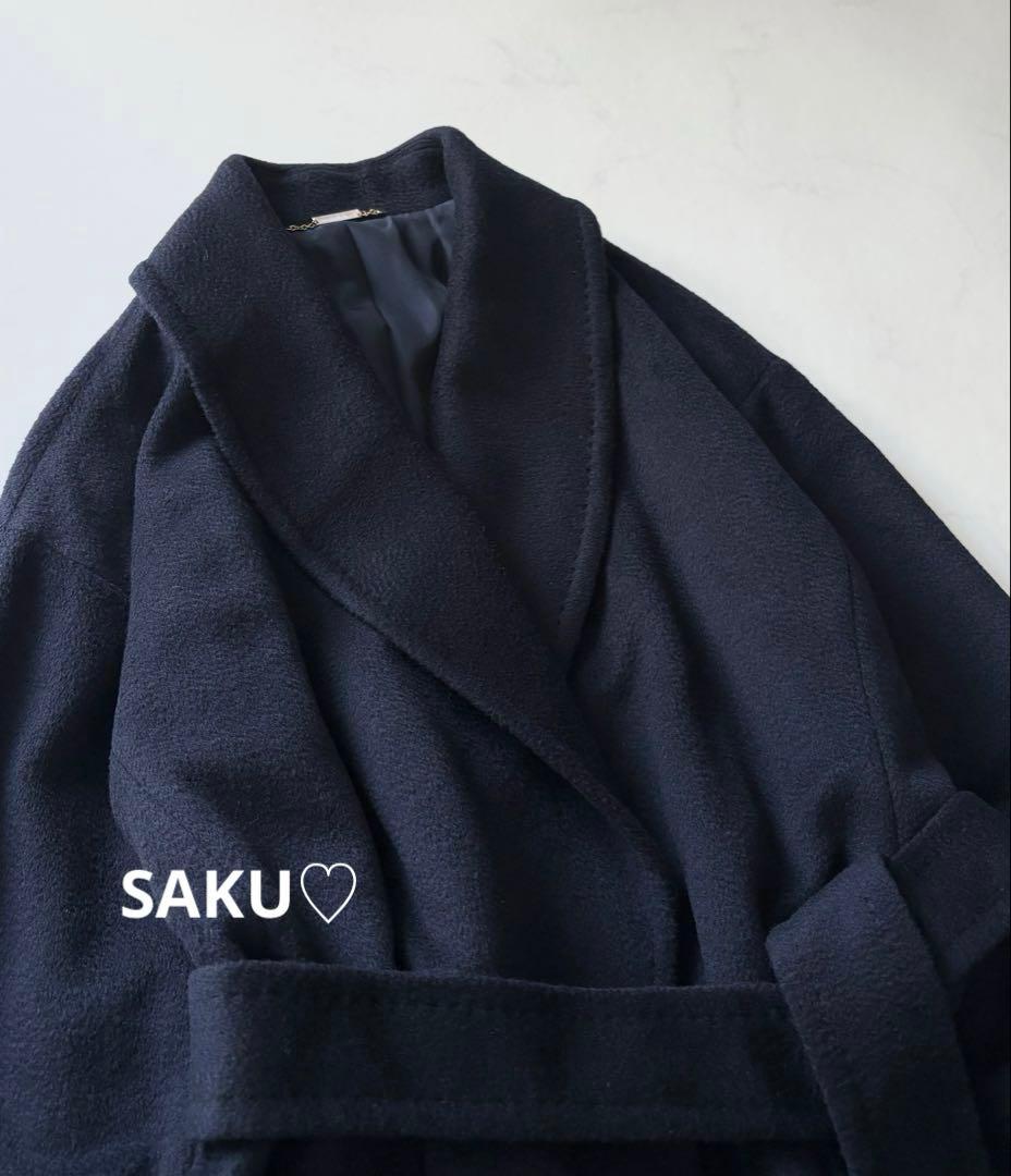 定価19.8万 EFFE BEAMS カシミヤ100% ロングガウンコート 36