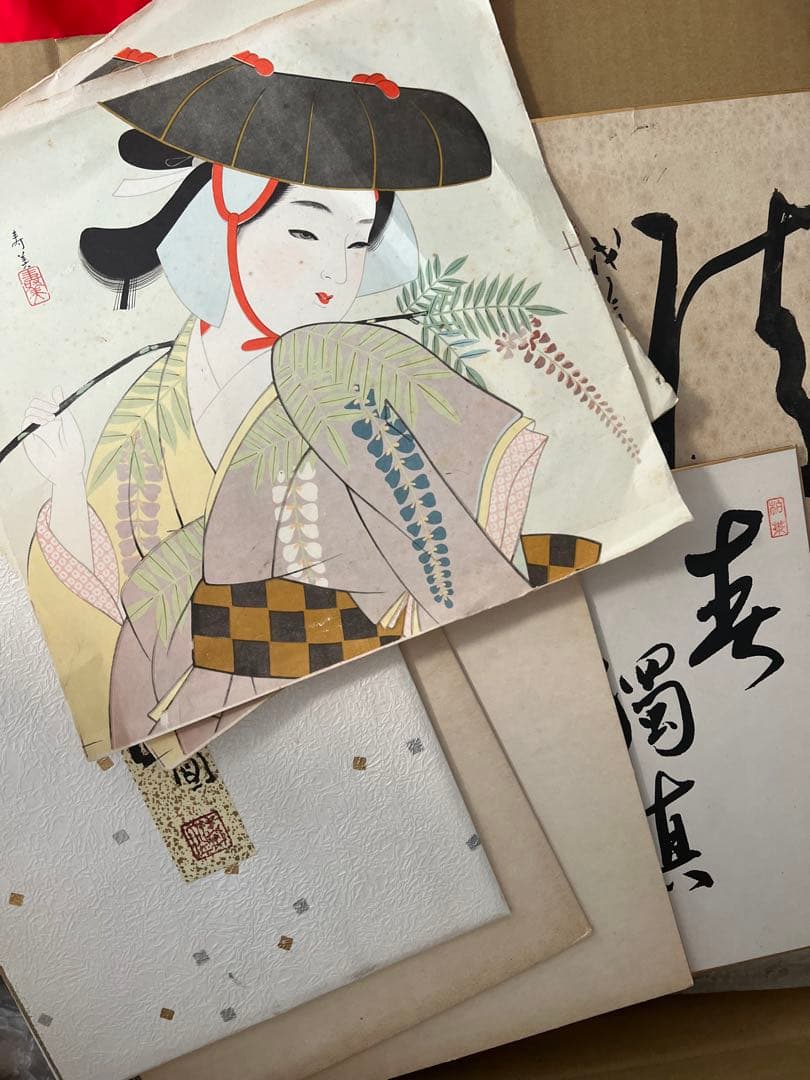 掛軸まとめて30本 ＆他色紙、（日本画 書 山水 中国書画 大幅 ）など！