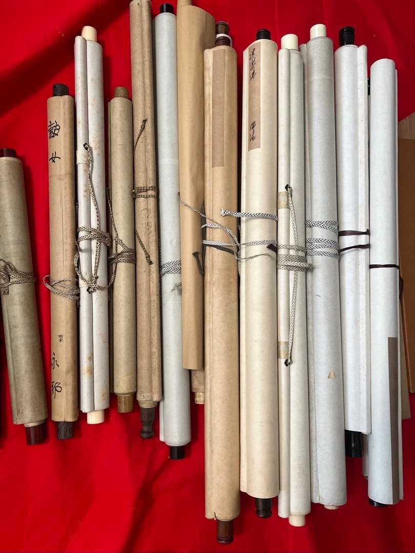 掛軸まとめて30本 ＆他色紙、（日本画 書 山水 中国書画 大幅 ）など！