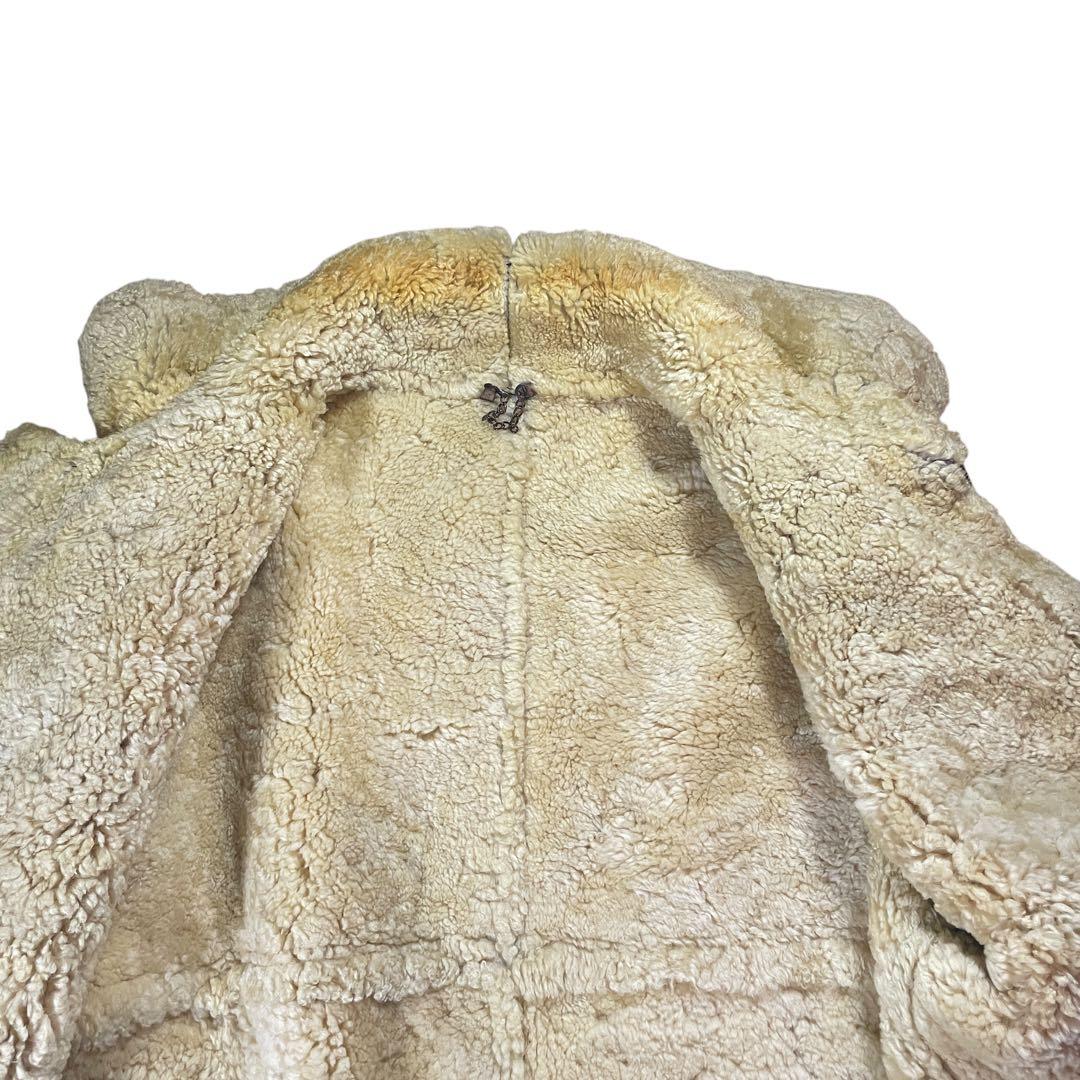 B-3型 フライトジャケット　ムートンシープスキン　ボア　レザー　M