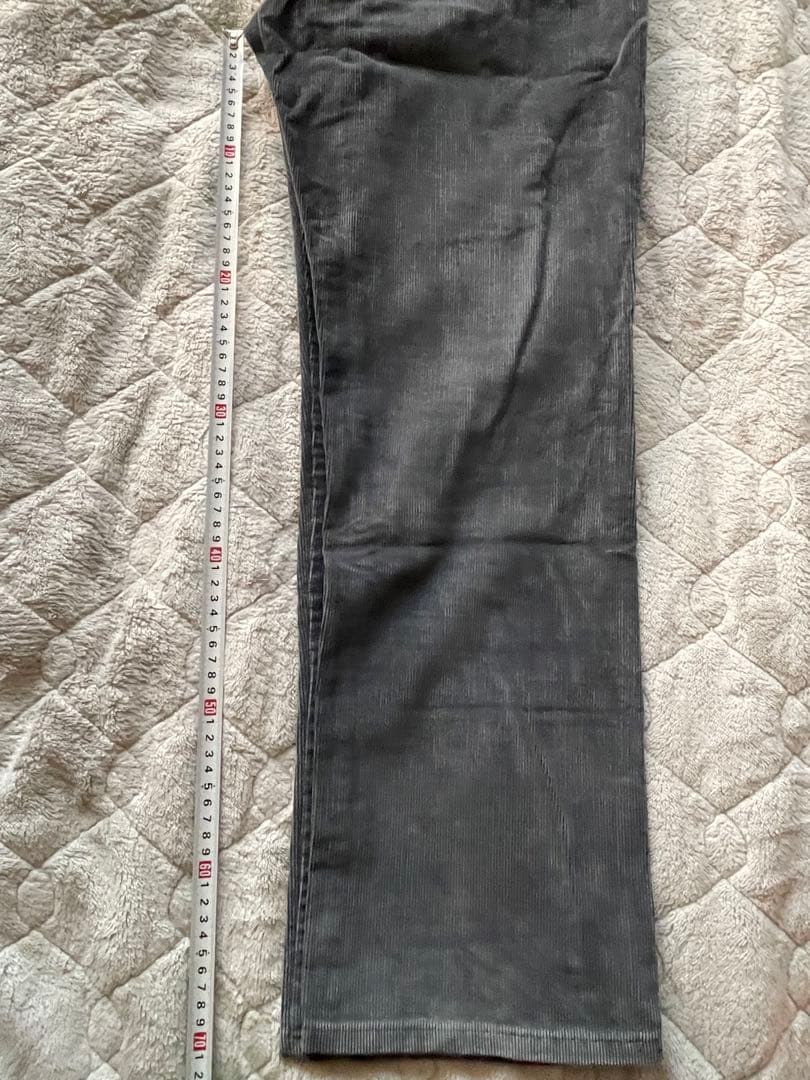 80s フェード ボロ Lee コーデュロイ デニム グレー 36×30