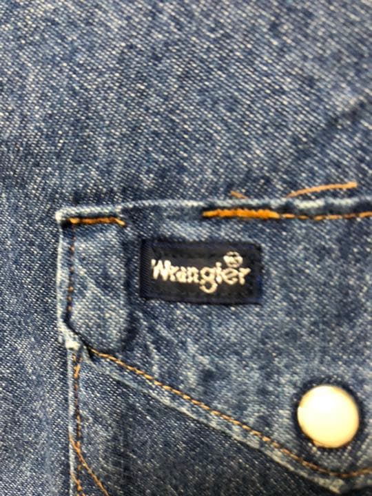 セール キムタク着 80's ラングラー デニムシャツ M ウエスタンシャツ