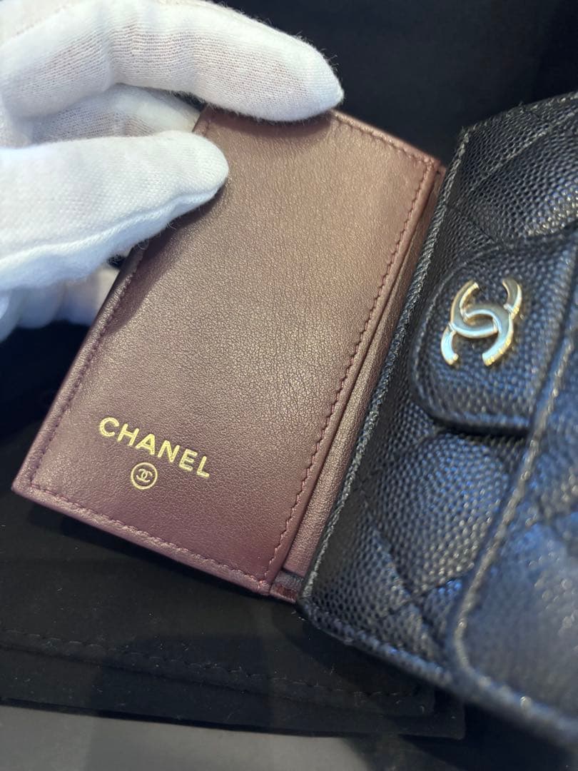 最上級美品‼️CHANEL ブラック 三つ折り財布