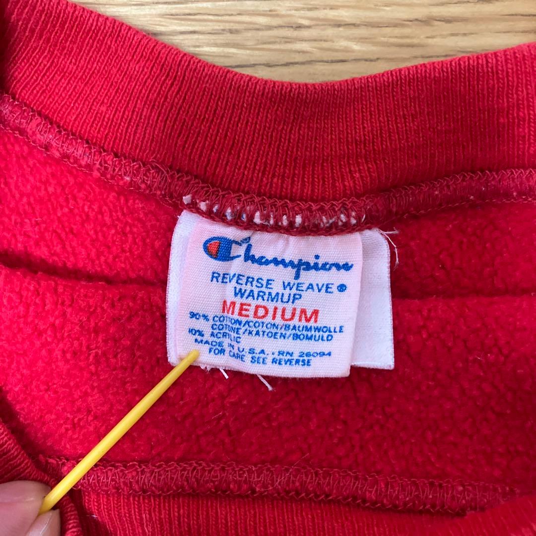 80s チャンピオン リバースウィーブM レッド トリコタグ