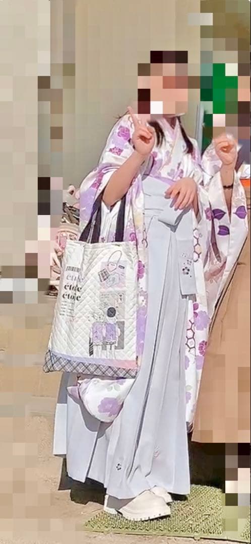 【美品】袴セット 160cm 髪飾り ブーツ 3点セット 卒業式 入学式