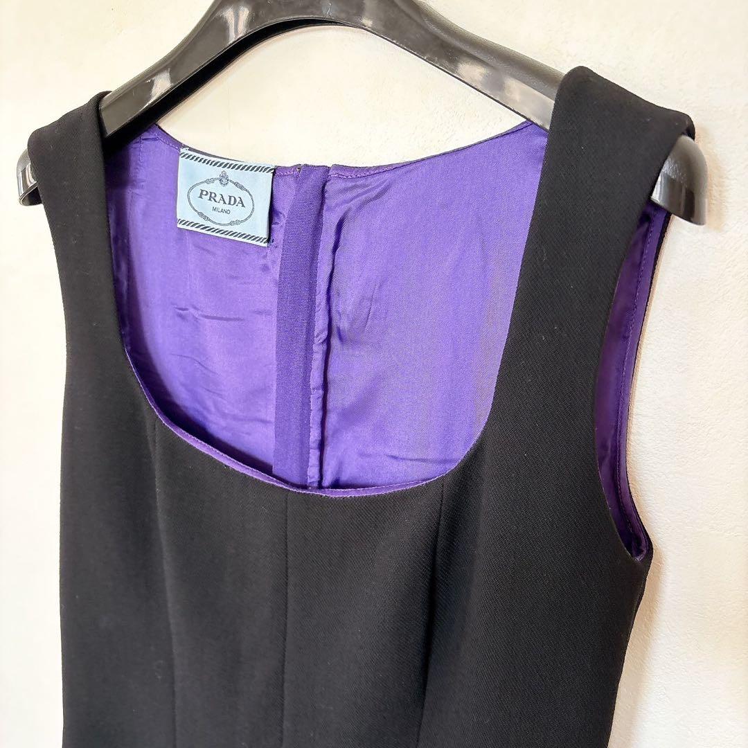 PRADA プラダ ワンピース ノースリーブ ドレス マーメイド 38S