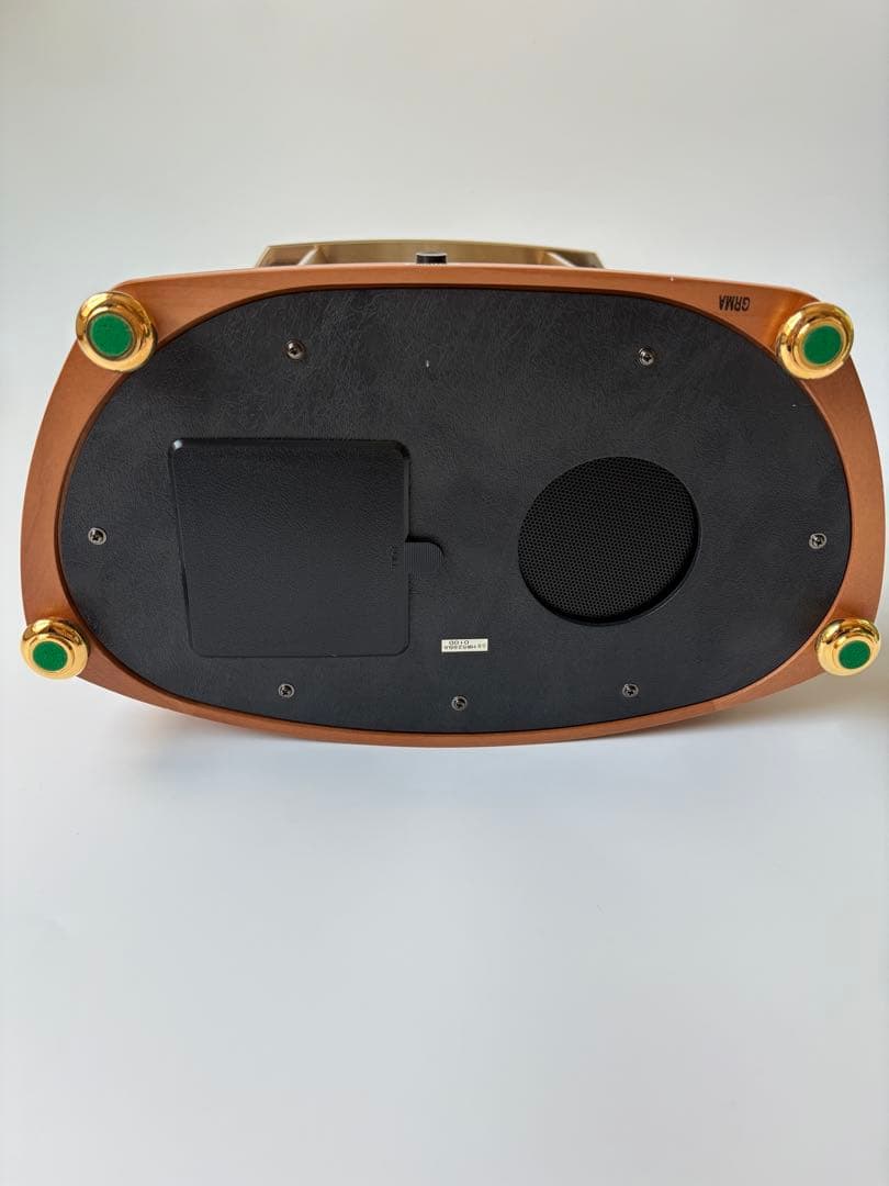 新品未使用　セイコーメロディ置時計エンブレム　木象嵌　電波置き時計　HW528B