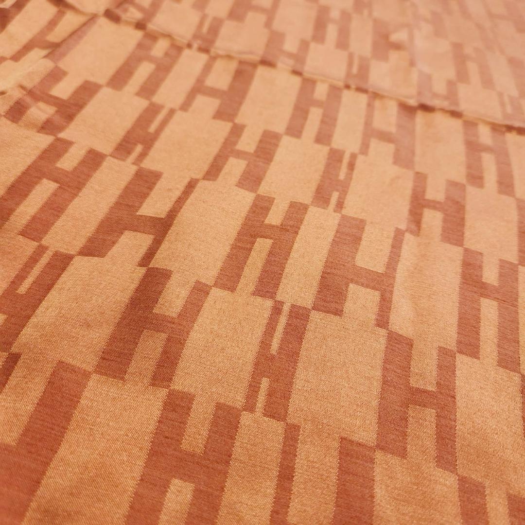 【美品 75×180】エルメス ストール《グランアッシュ》H柄総柄 オレンジ