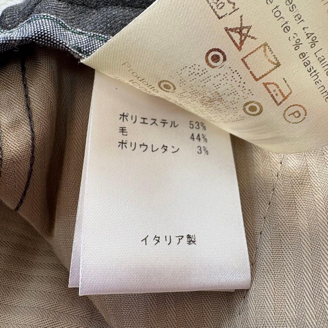 ベルウィッチ BERTOベルト テクノウールバックシャーリングテーパードパンツ