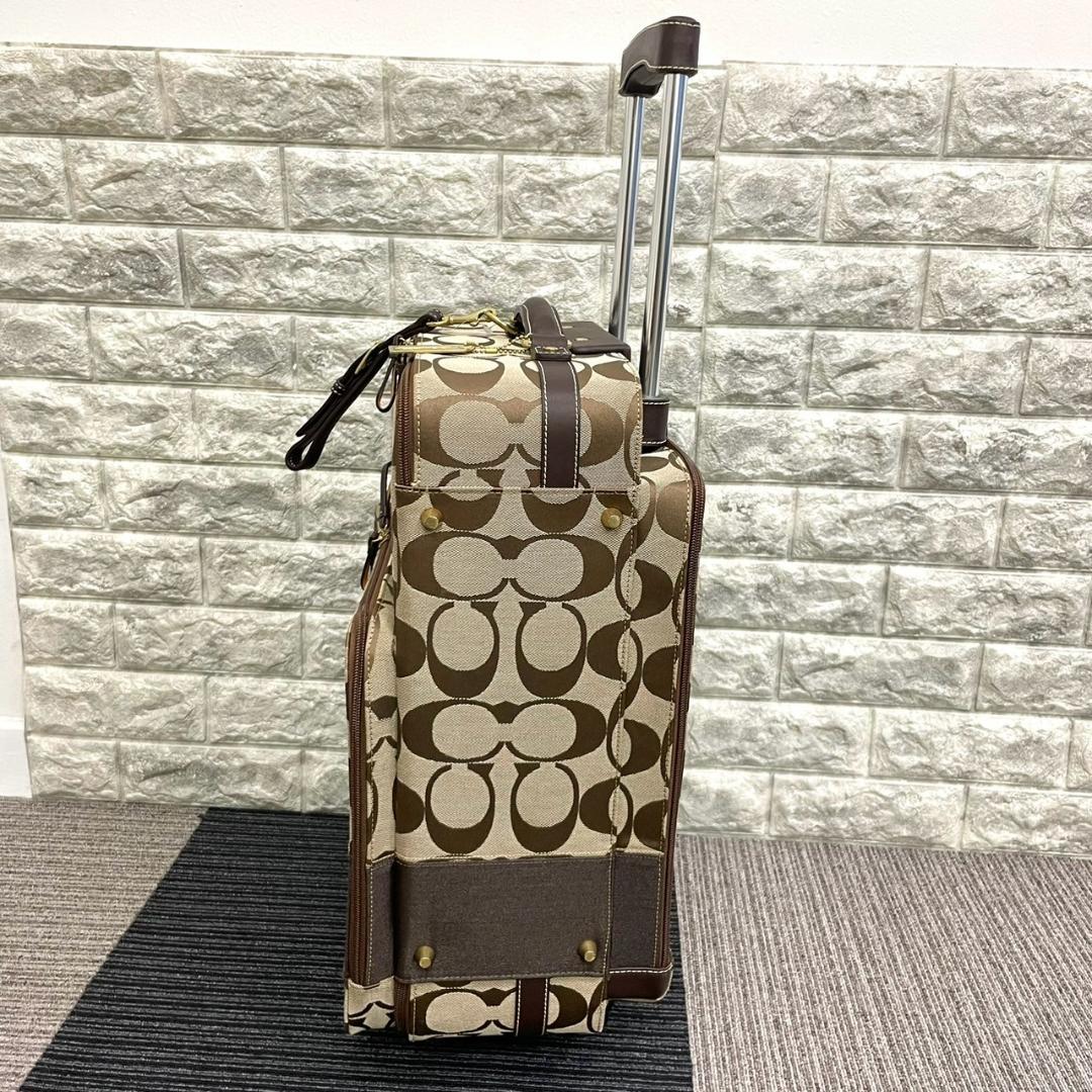 超美品 COACH コーチ F77020 キャリーケース 2輪 シグネチャー