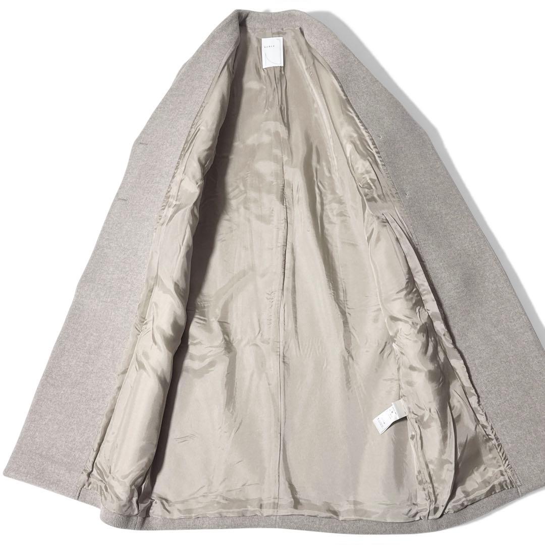 極美品✨️ノーブル　イタリア製生地　MTRチェスターコート　グレージュ　希少　40