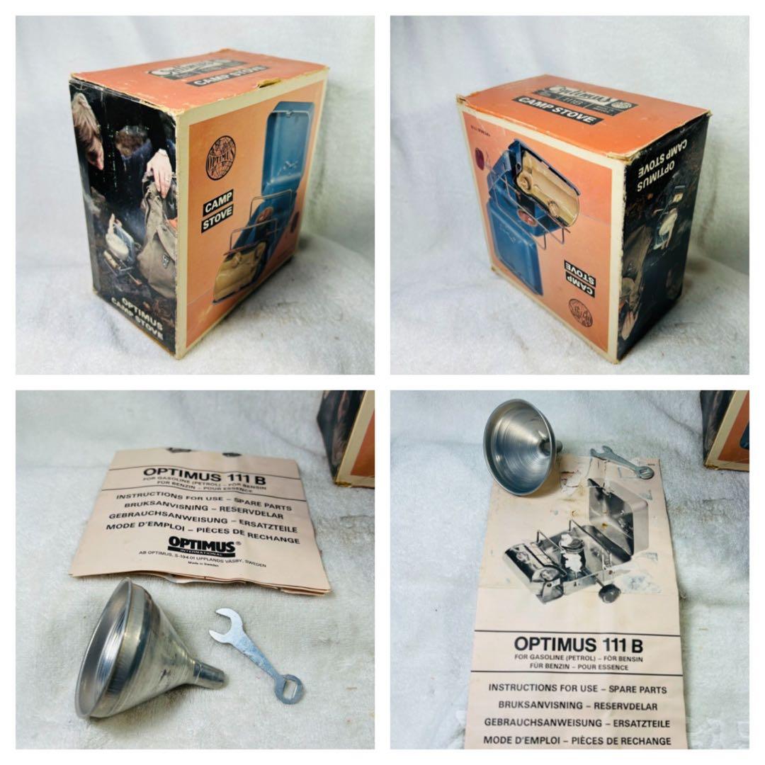 美品ビンテージ オプティマス111B箱、スパナ、説明書、ファンネル付