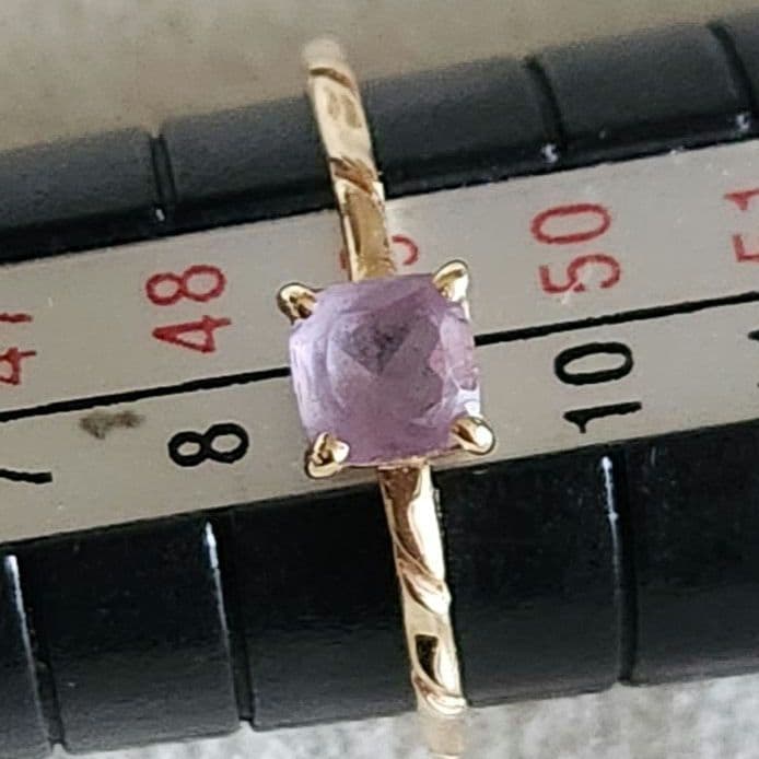 アメジスト♡9号【ノワールドプーペ】K10 スクエアリング☆アガット