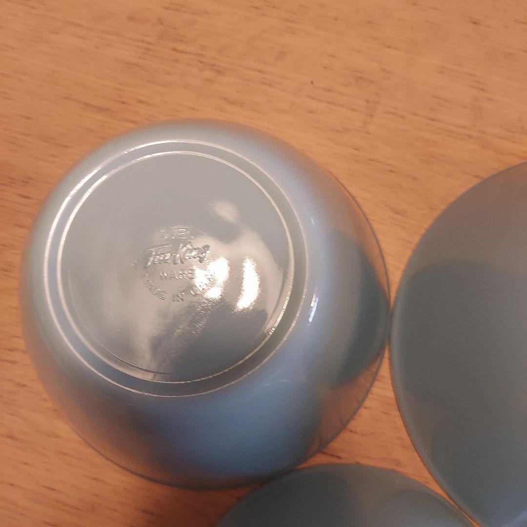 ファイヤーキングターコイズブルーミキシングボウル三点セット