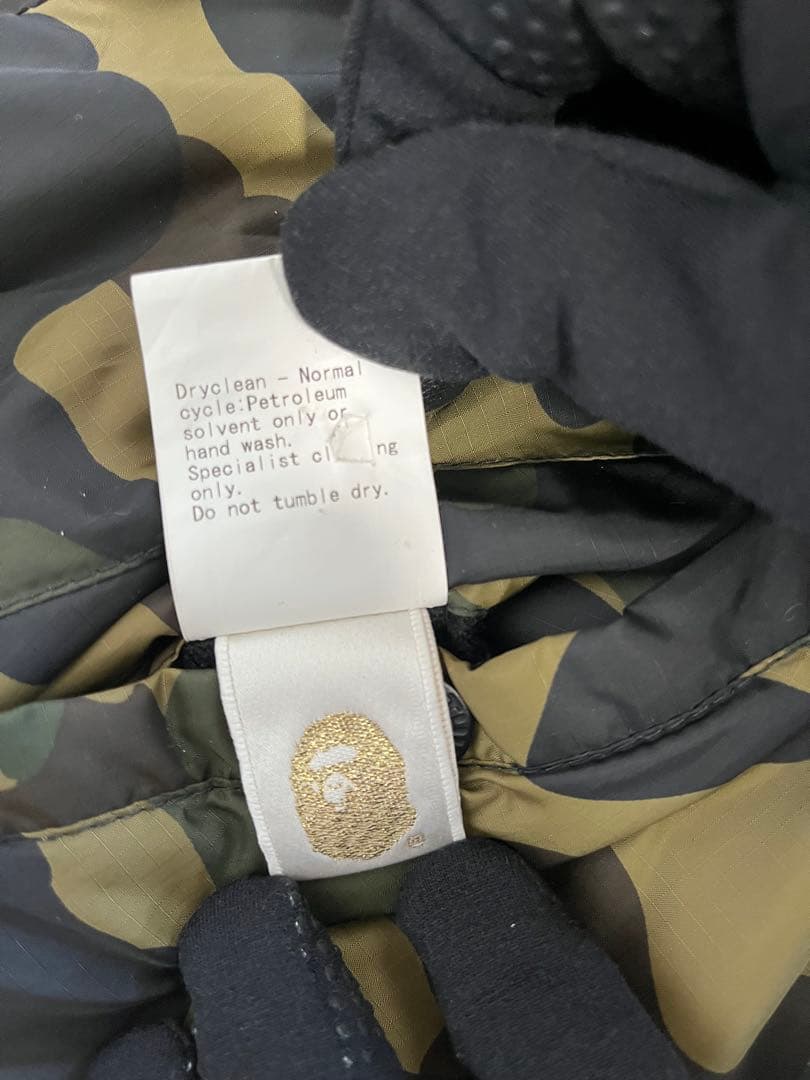 A BATHING APE リバーシブルダウン（カモ柄✖️ブラック）Sサイズ