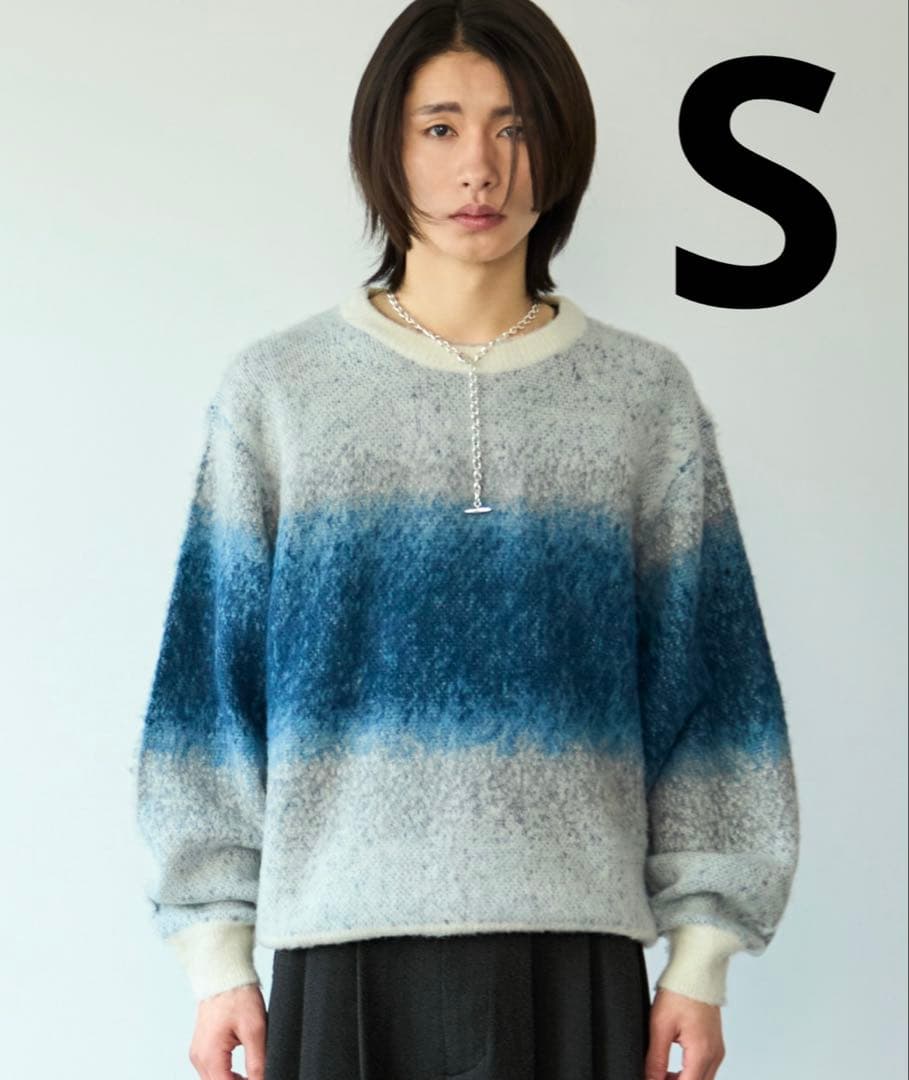 SINSS ウールブレンドグラデーションジップニット　S
