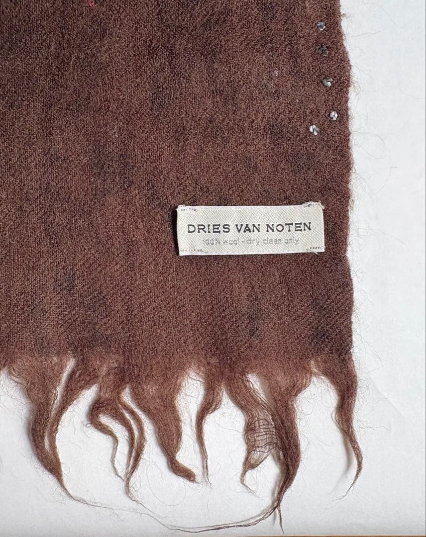 DRIES VAN NOTEN ドリスヴァンノッテン ラメ装飾　ウールストール