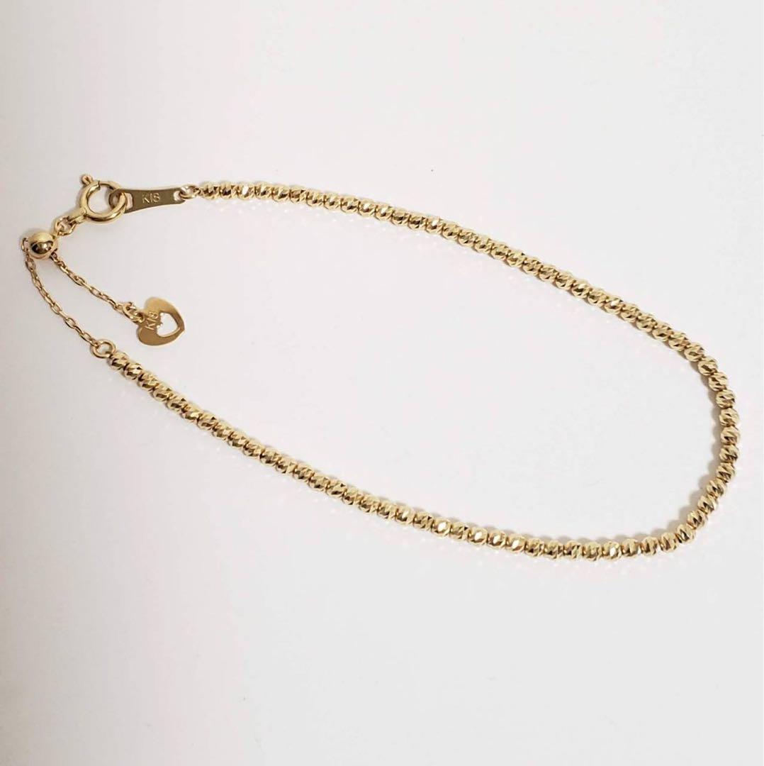 【新春初売り目玉商品】新品未使用♡K18台デザインブレスレット18.1センチ