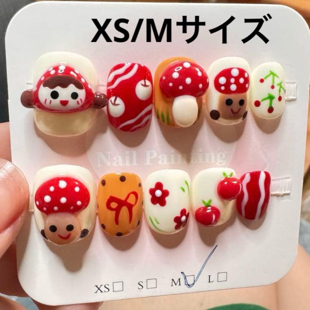 セツ】 きのこ 3Dアートネイルチップ 付け爪(F244) - メルカリ