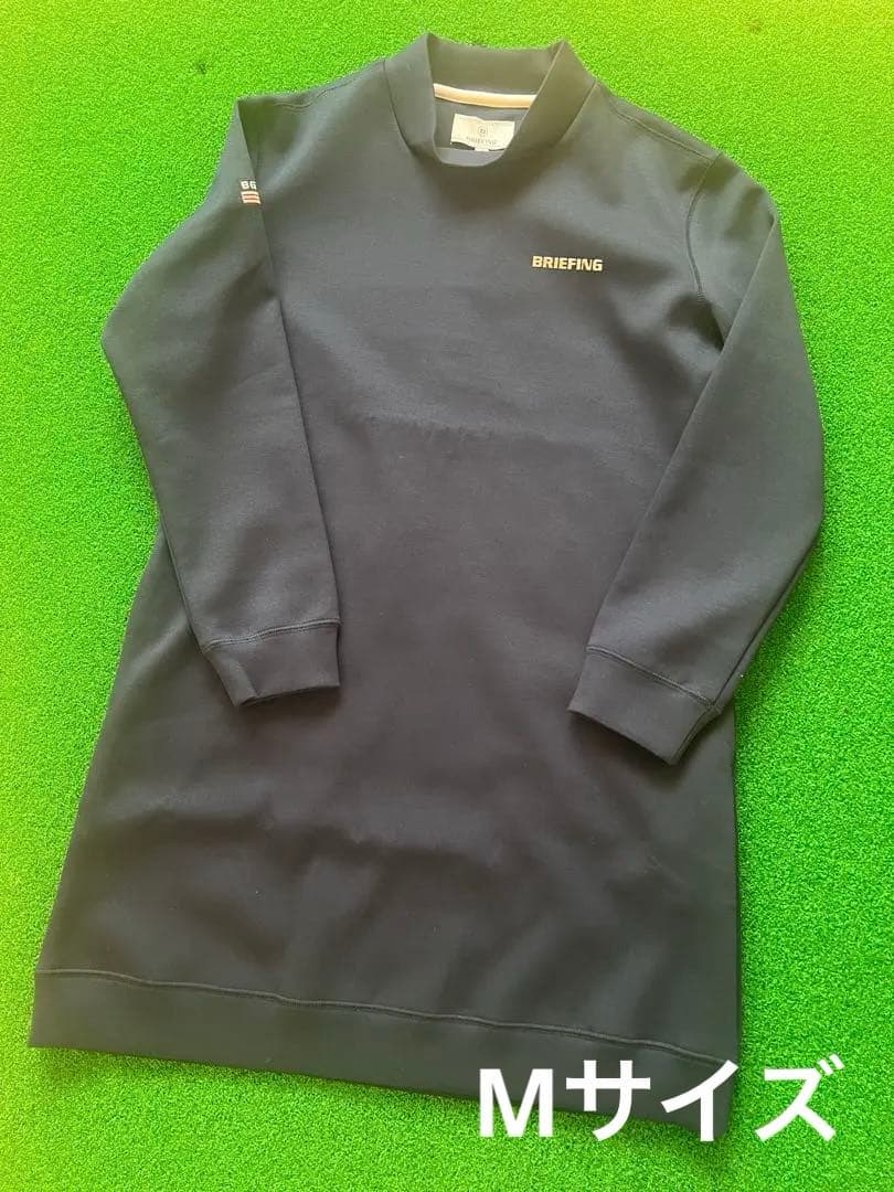 ブリーフィング ゴルフ 3Dロゴ ワンピース ネイビーM モックネック