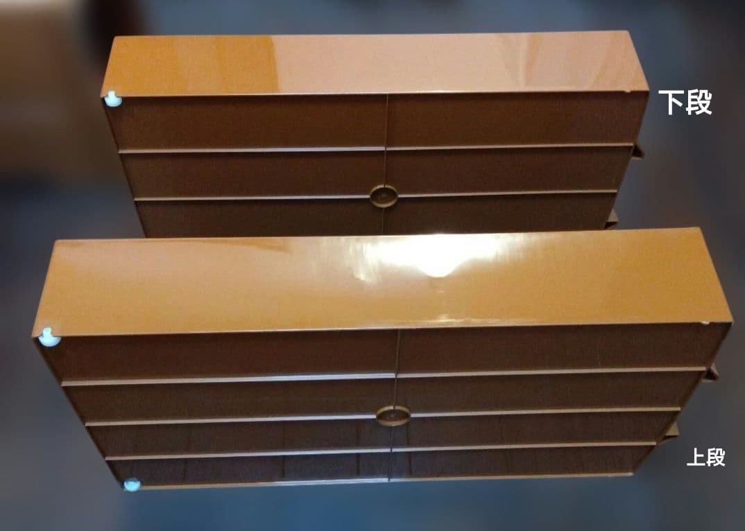 【写真追加】タッパーウェア スーパーチェスト 　2段　引き出し　セピア 【B】