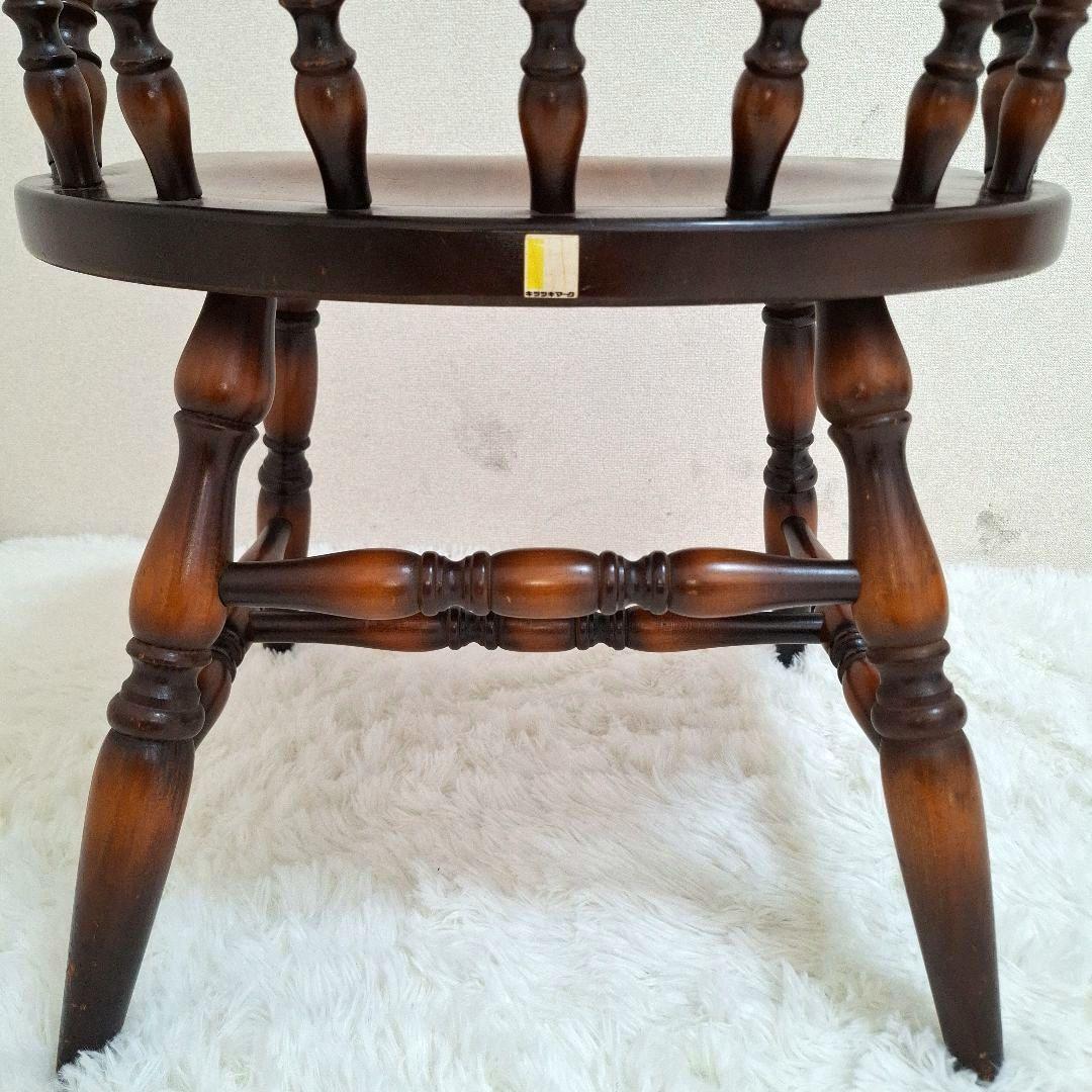 【美品】飛騨産業 アームチェア ダイニングチェア キツツキマーク