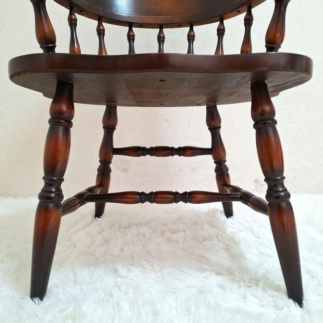 【美品】飛騨産業 アームチェア ダイニングチェア キツツキマーク