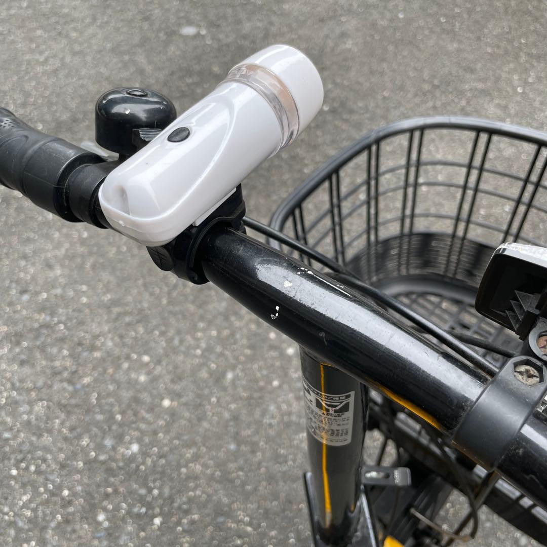 HUMMER ハマーイエロー 折りたたみ自転車 前カゴ付きロック付きギア7段あり