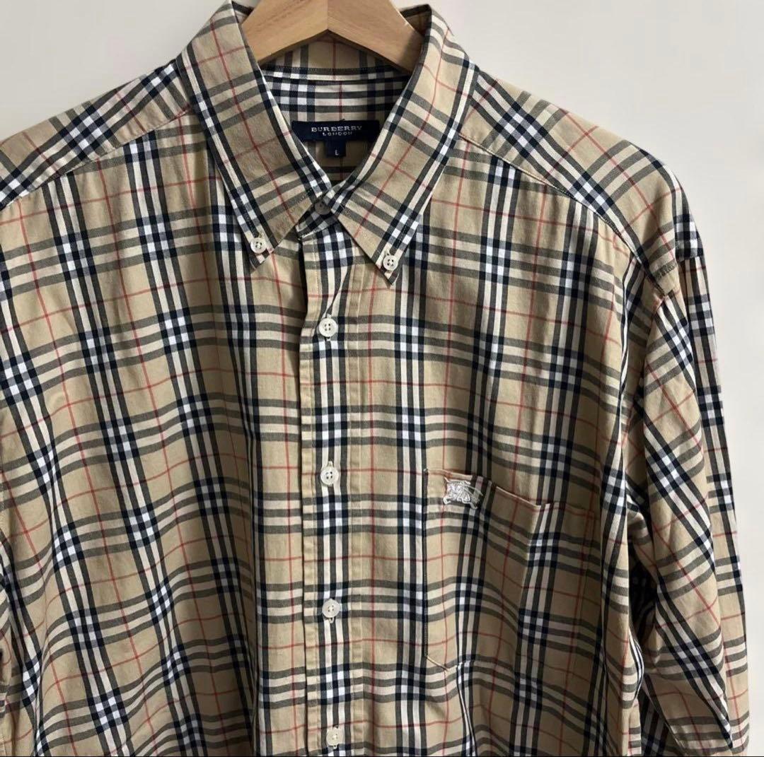 BURBERRY LONDON バーバリーロンドン ノバチェック長袖シャツ L - メルカリ
